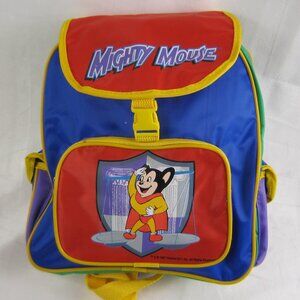 1997 Mighty Mouse Kids Backpack by Viacom - GUC